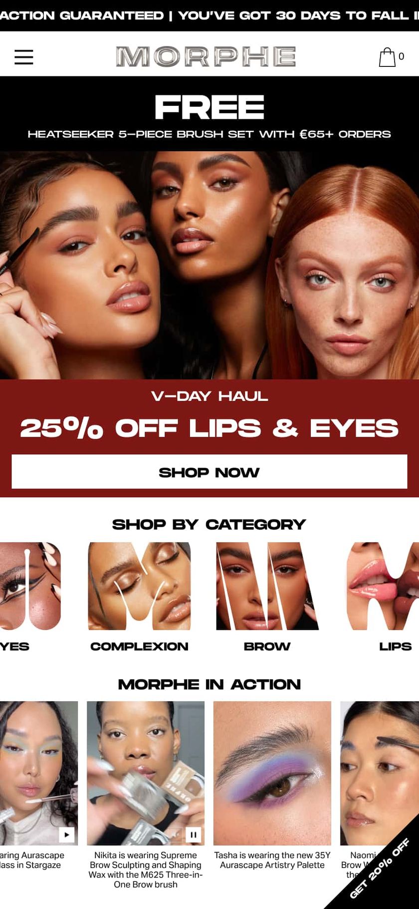 Morphe beauty store, redesigned by Grumspot