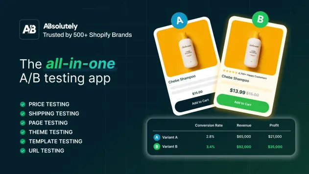 ABsolutely: The Complete A/B Testing Suite for Shopify