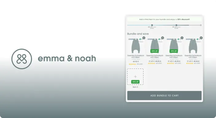 A Shopify Plus custom-made bundle creator that boosted emma&noah's AOV by 61%