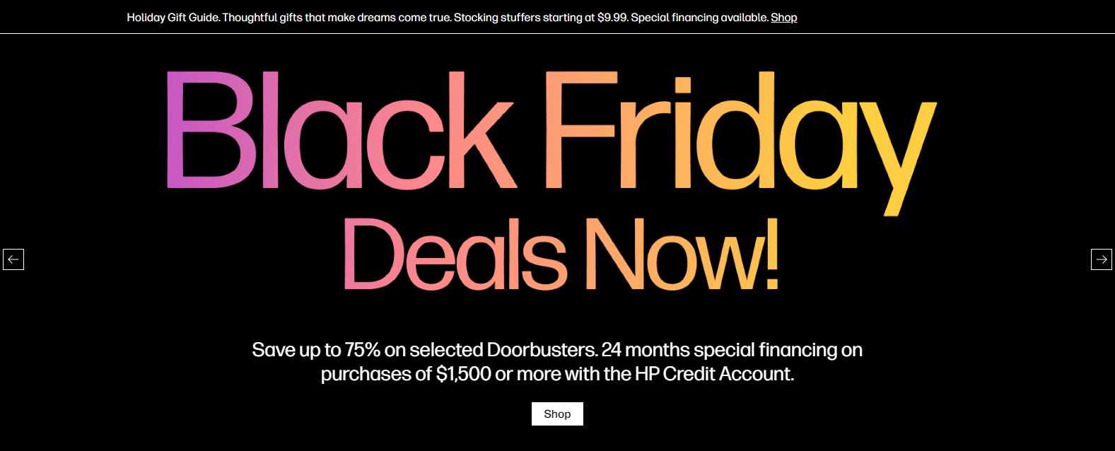 Black Friday deals promotional content