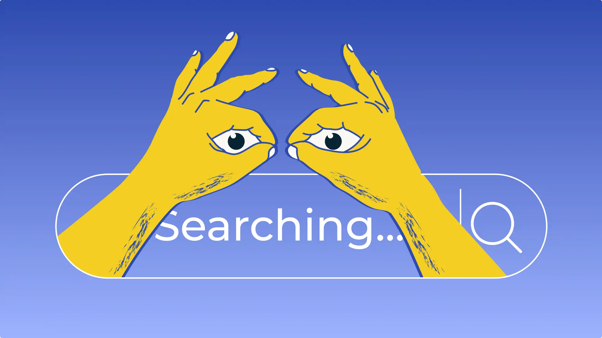 SEO Search hands with eyes