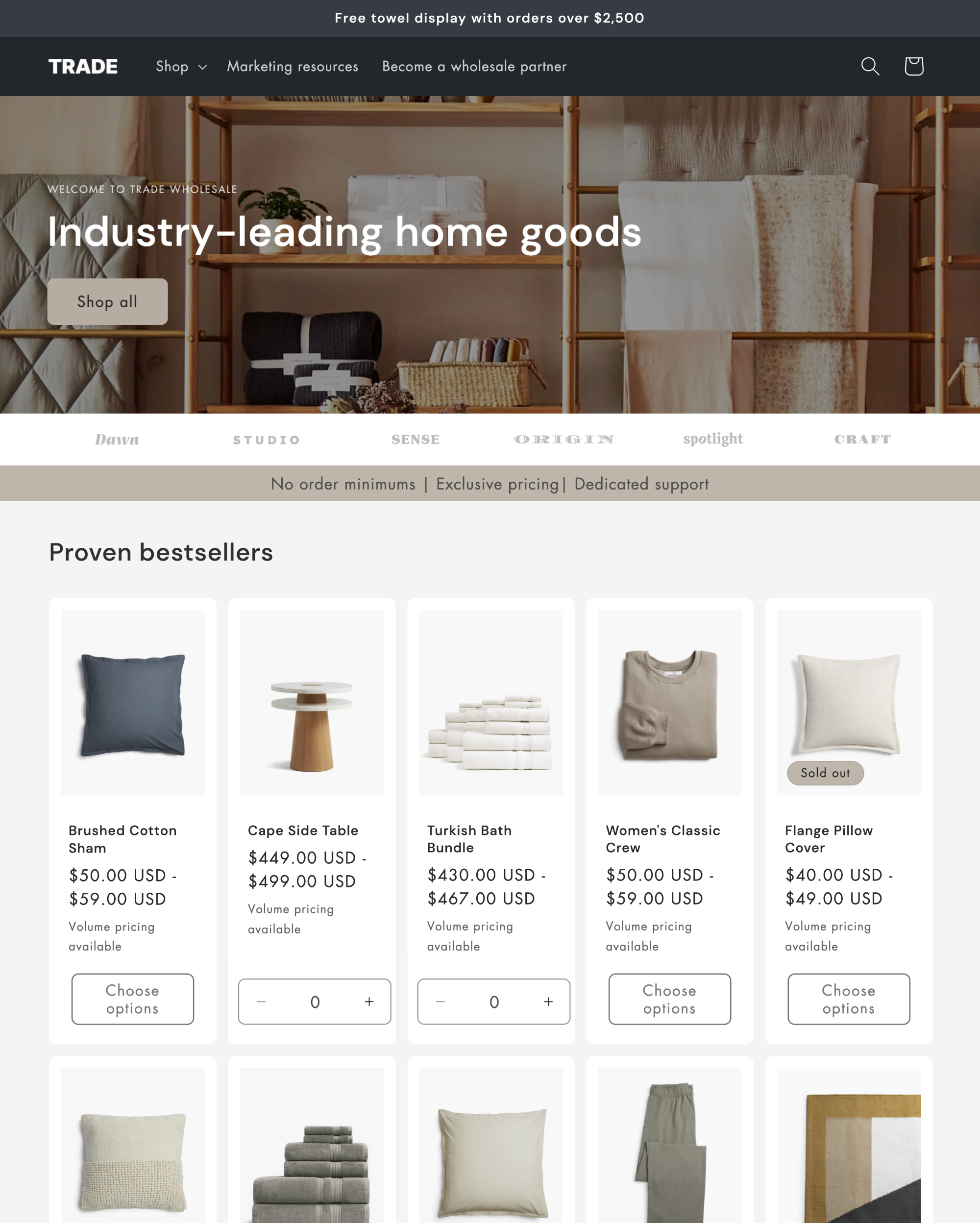 Trade: The Shopify B2B Theme