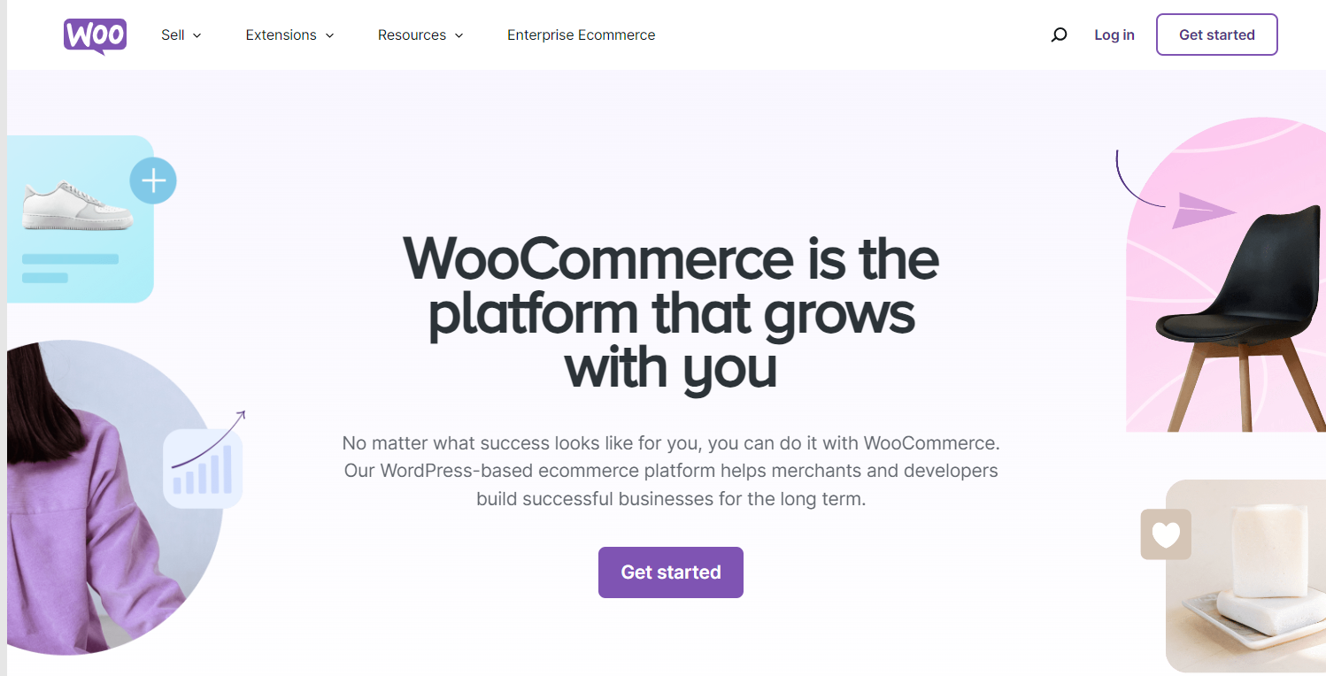 Woocommerce landing page