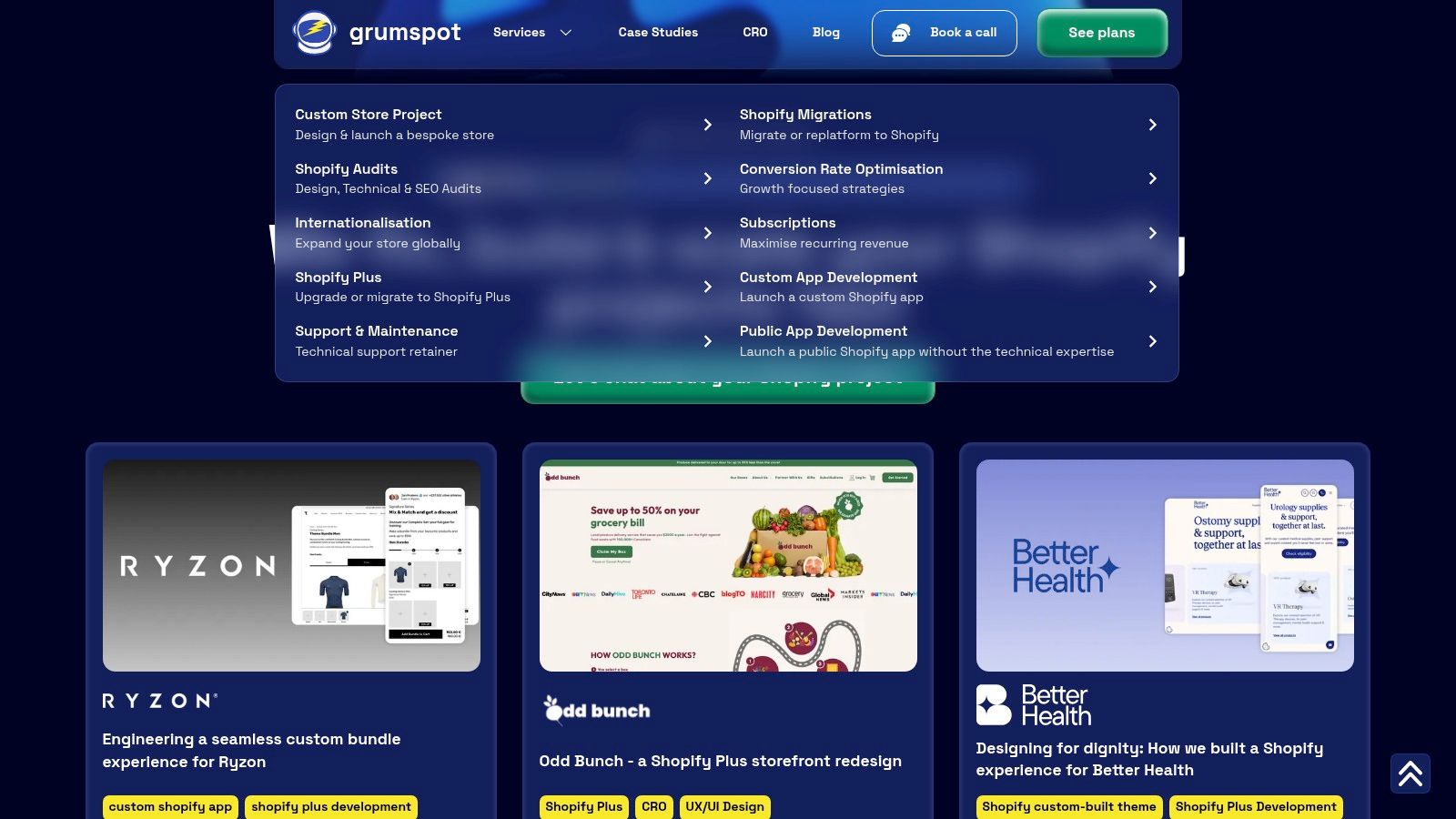 Screenshot from https://grumspot.com