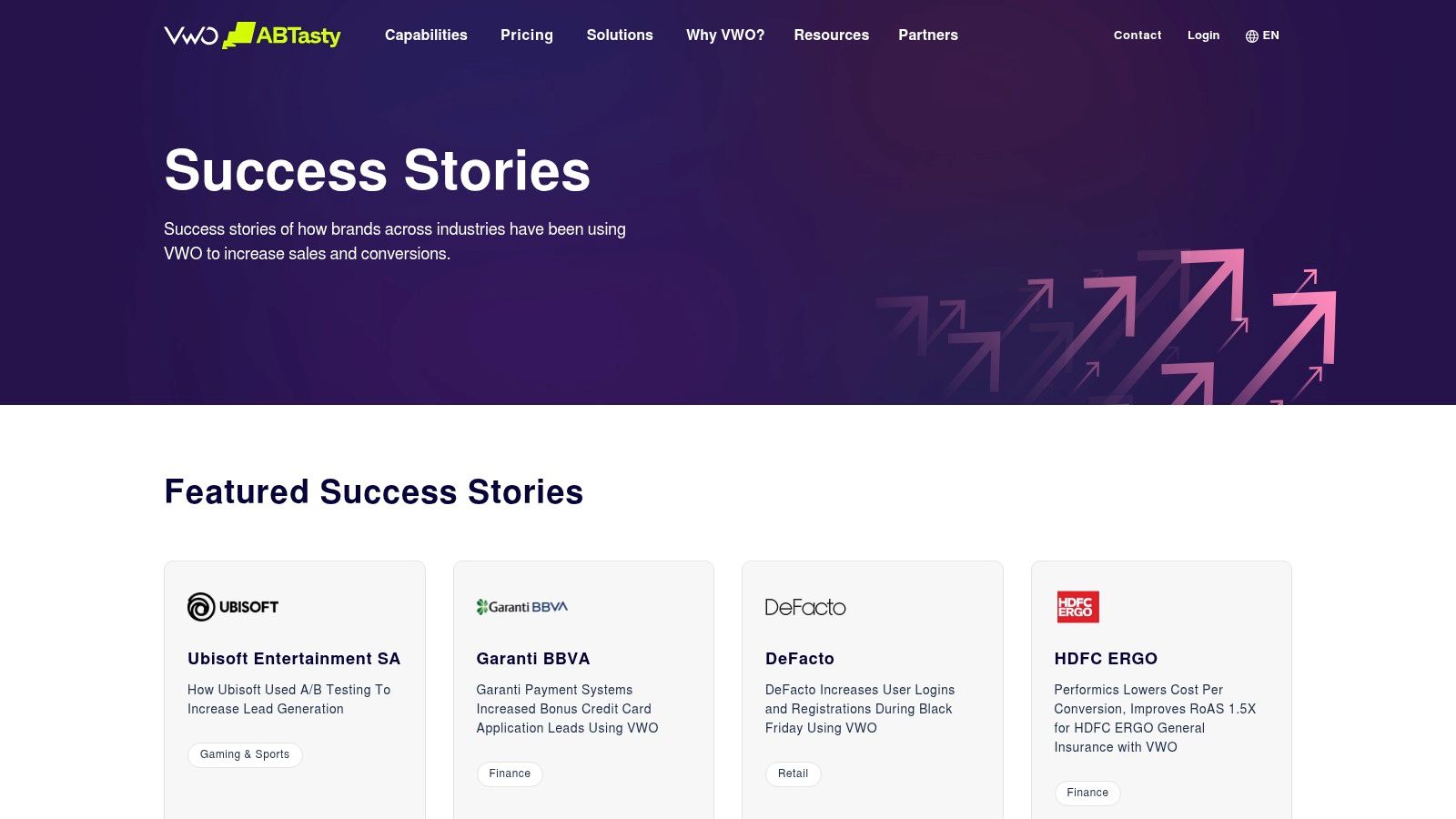 VWO (Visual Website Optimizer) Success Stories