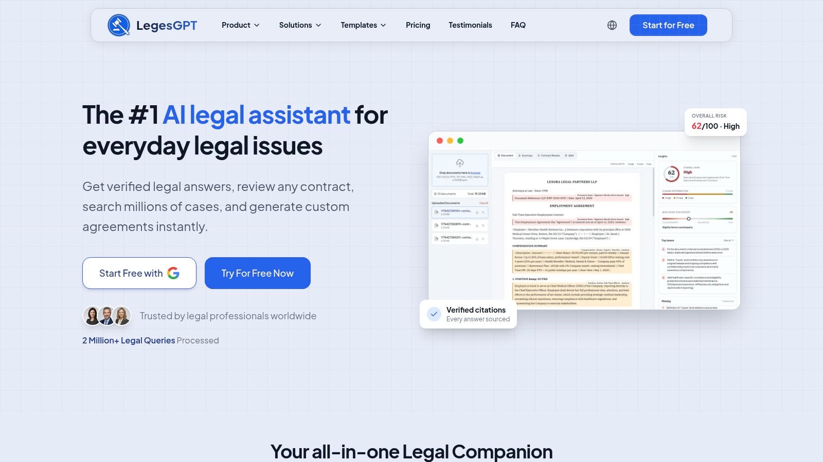 Screenshot from https://www.legesgpt.com