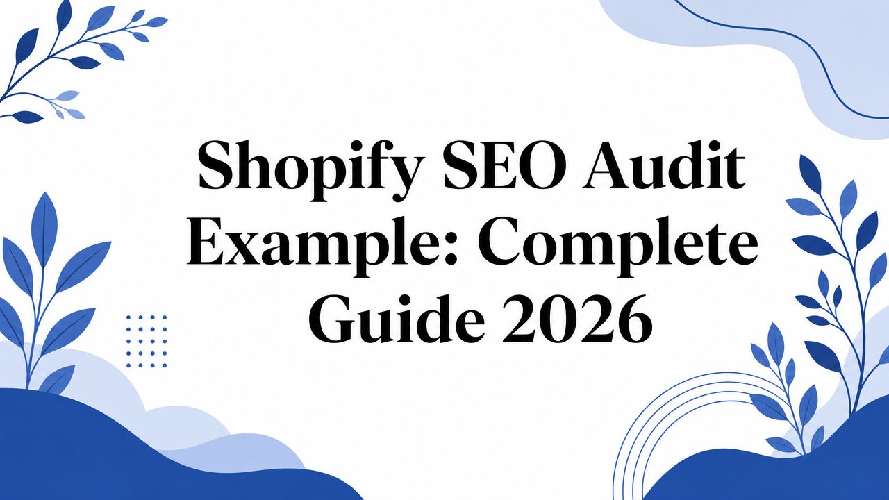 Shopify SEO Audit Example: Complete Guide 2026