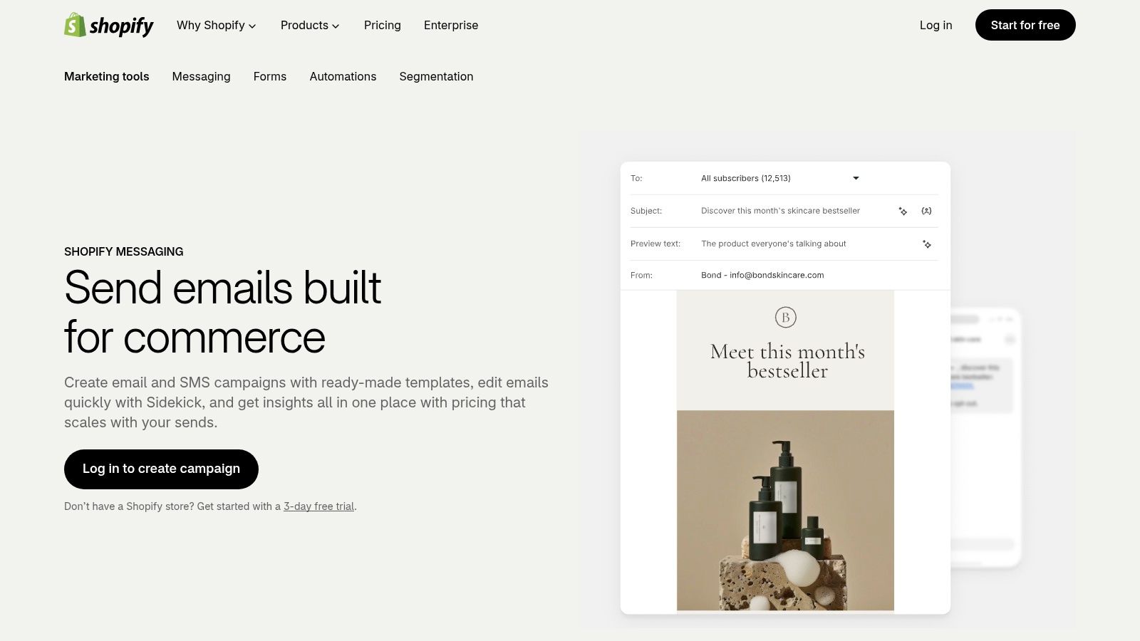 Shopify Messaging (formerly Shopify Email)