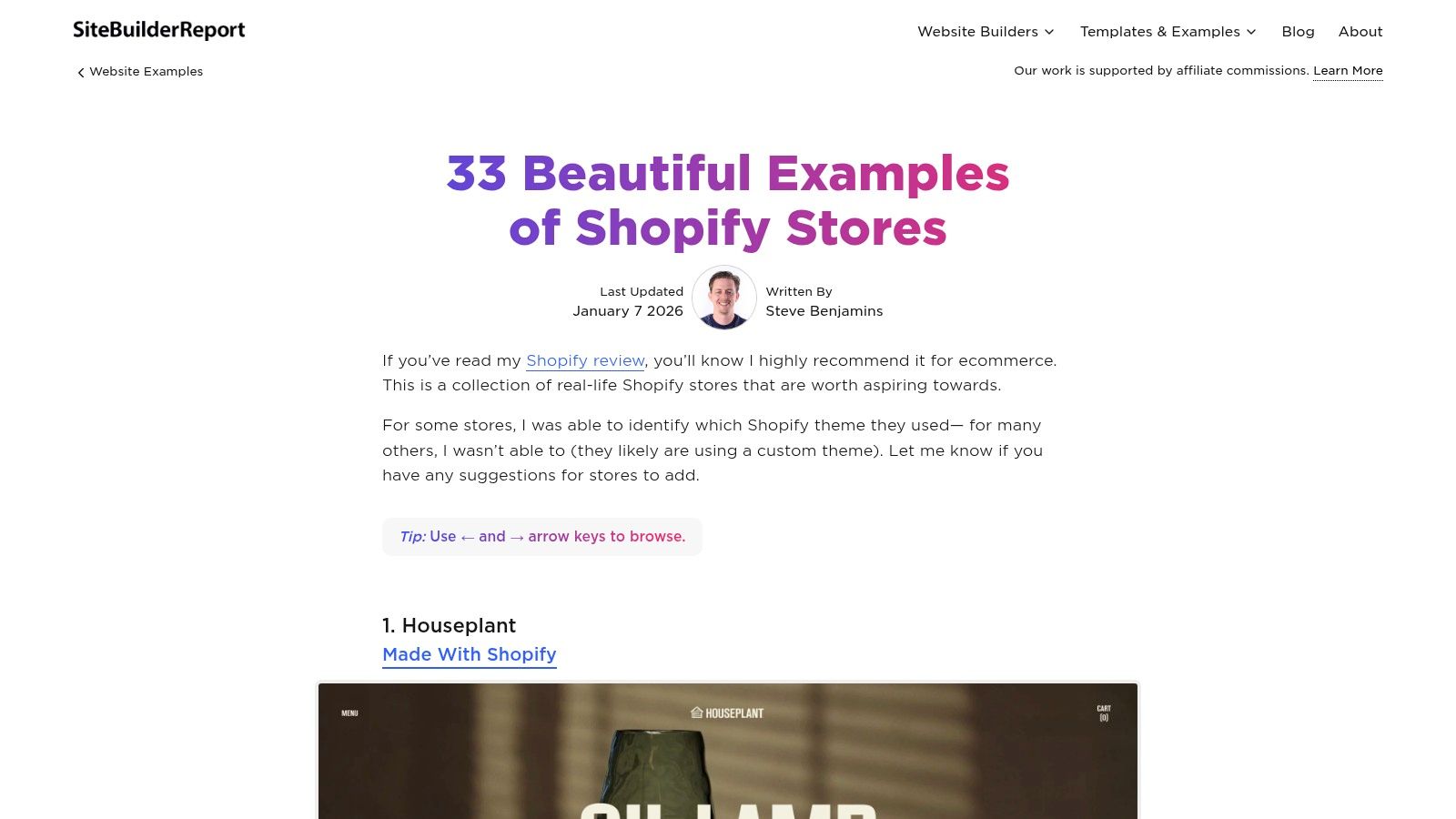SiteBuilderReport Shopify Stores 30+ Inspiring Examples